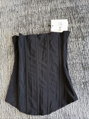 LEAU Black Strapless Corset Top